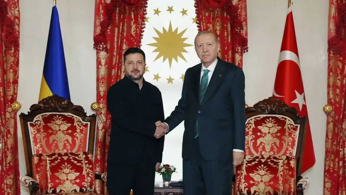 Cumhurbaşkanı Erdoğan ve Ukrayna Devlet Başkanı Zelenskiy görüşme sırasında