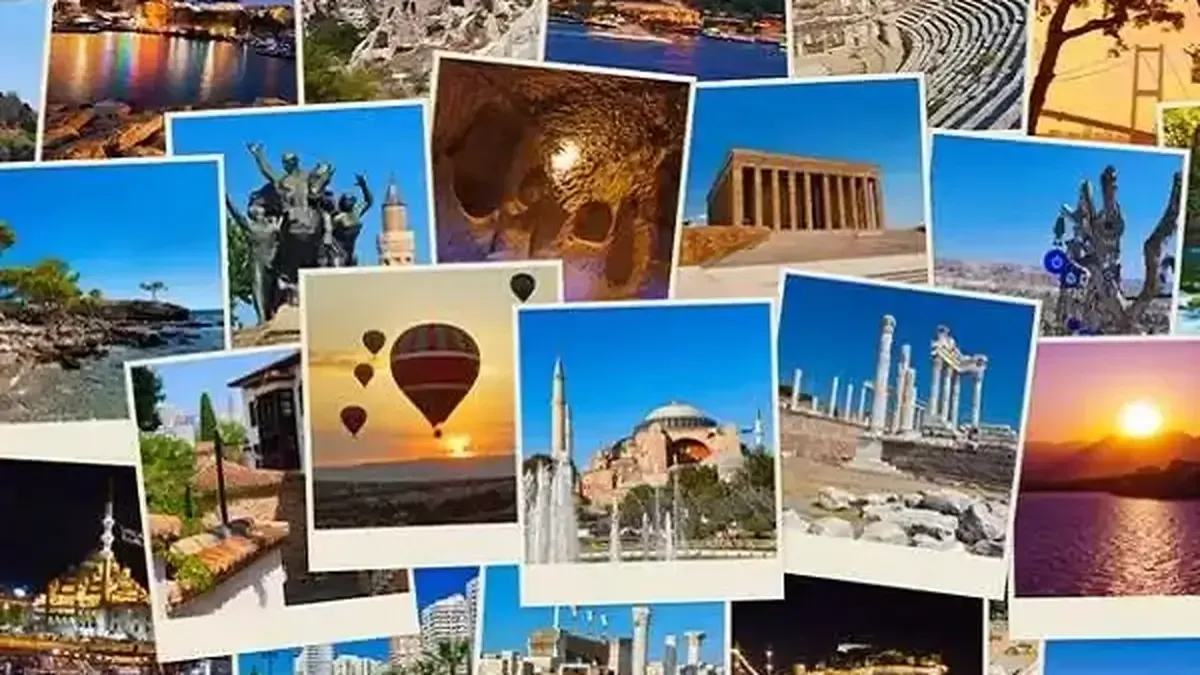 Turizm gelirini gösteren grafik ve ziyaretçiler