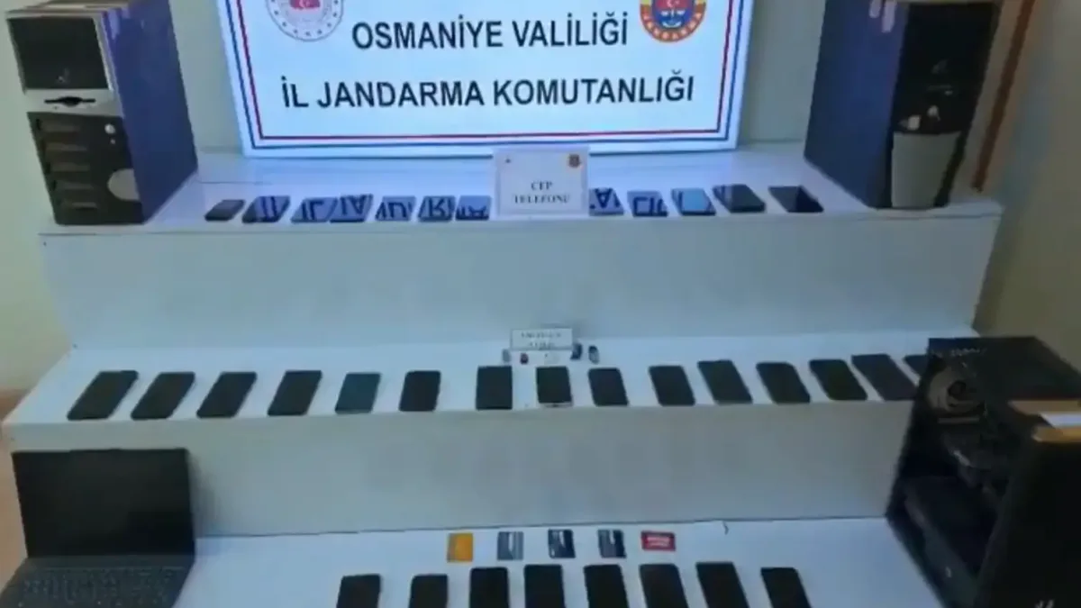 Osmaniye'de düzenlenen yasa dışı bahis operasyonuna dair görsel.