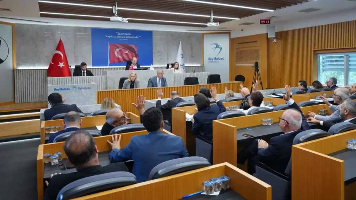 Beylikdüzü Belediyesi Ekim ayı Meclis Toplantısı görüntüsü.
