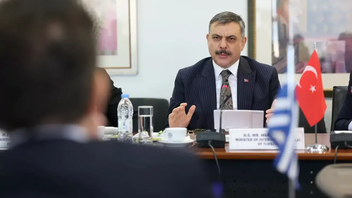 İçişleri Bakanı Mustafa Çiftçi Yunanistan'da görüşme yaparken