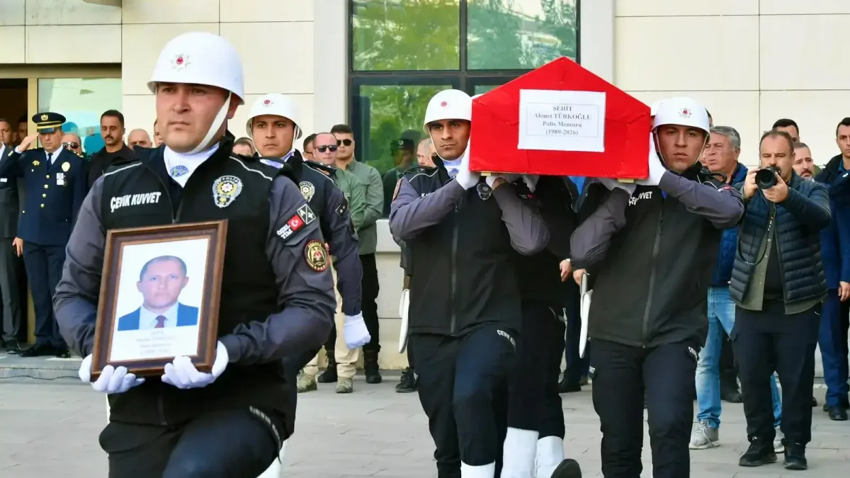 Ankara'da Şehit Polis Ahmet Türkoğlu'na Veda Töreni