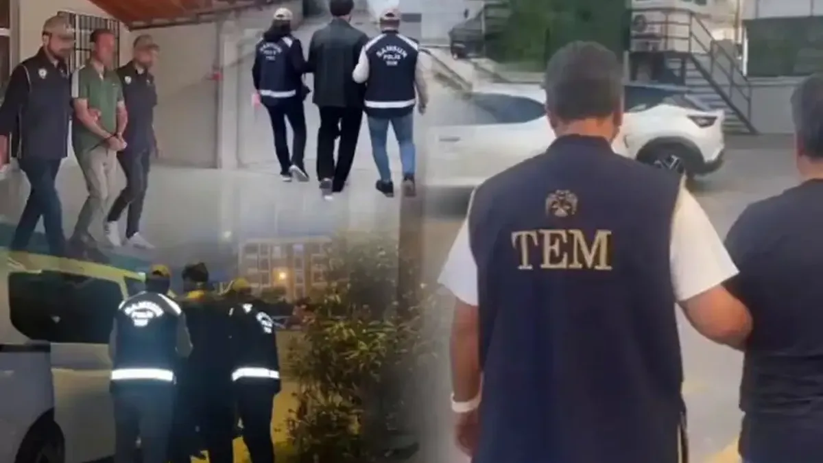 İstanbul'da FETÖ operasyonu sırasında yakalanan şüpheliler.