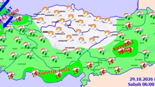 Meteoroloji'den kuvvetli yağış ve rüzgar uyarısı - Detay Görsel 1