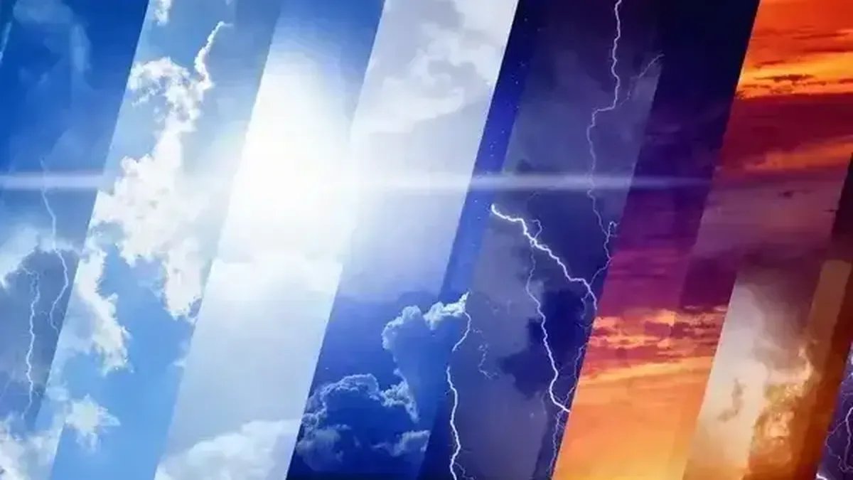 Meteoroloji haritasında sağanak yağış uyarısı gösterimi