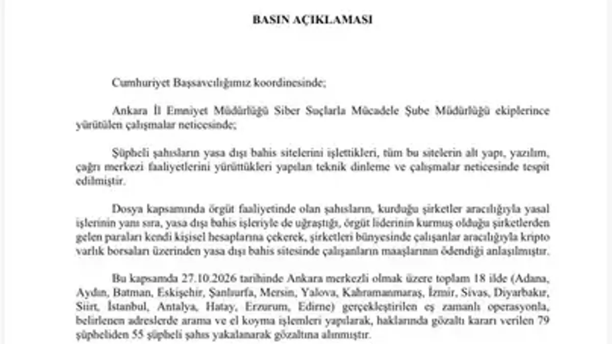 Yasa dışı bahis operasyonunda 18 ilde 23 şirkete kayyım atandı - Detay Görsel 1