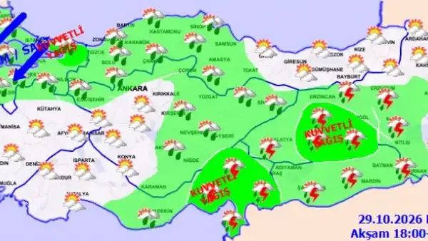 Meteoroloji'den kuvvetli yağış ve rüzgar uyarısı - Detay Görsel 3