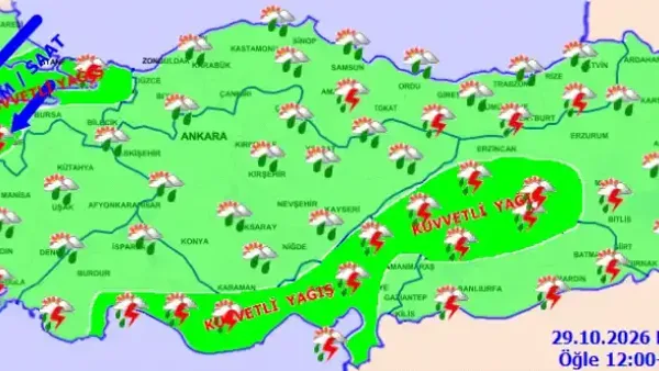 Meteoroloji'den kuvvetli yağış ve rüzgar uyarısı - Detay Görsel 2