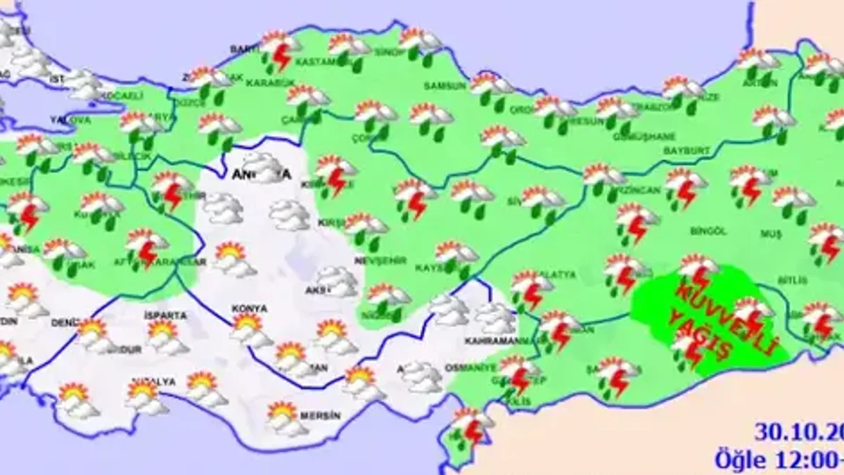 Meteoroloji Türkiye genelinde kuvvetli yağış uyarısı yaptı - Detay Görsel 2