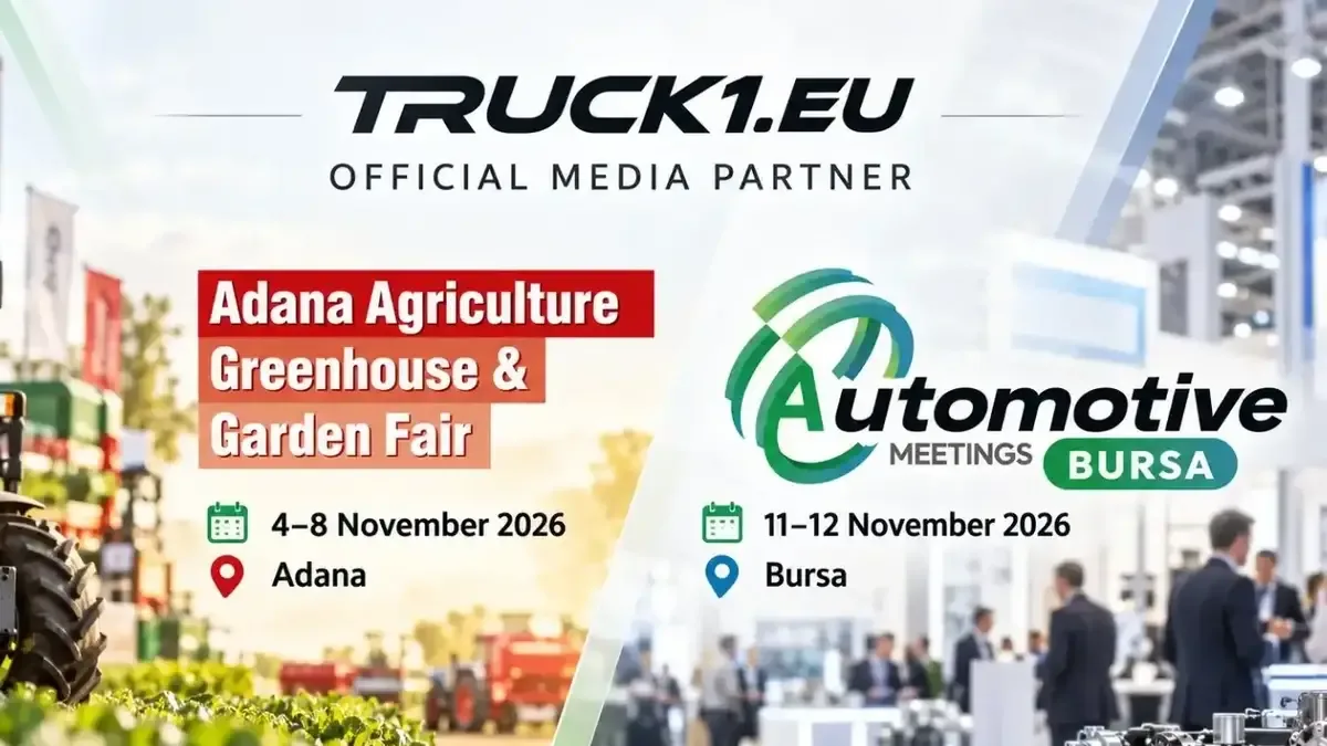 Truck1, iki önemli sektör etkinliğinde resmi medya partneri olarak yer alacak.
