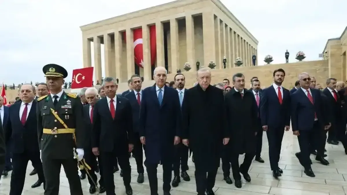 Cumhuriyet Bayramı töreni Anıtkabir'de gerçekleştirildi.