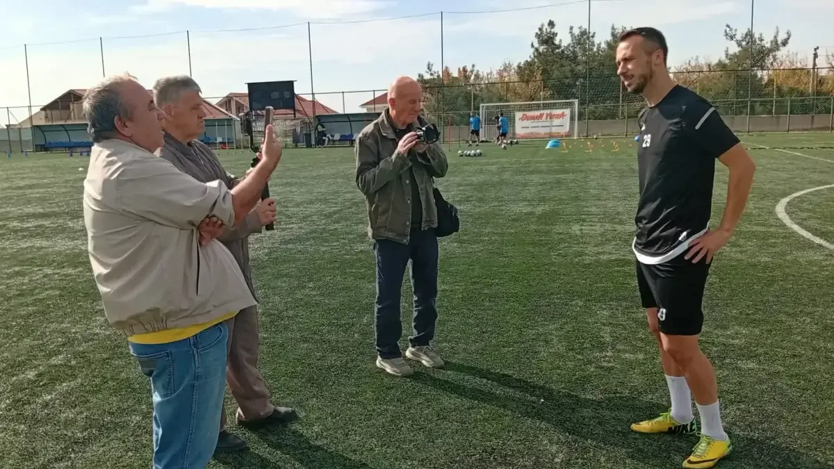 Batuhan Er, Keşanspor ile antrenman yaparken.