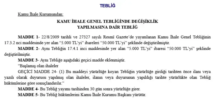 Kamu ihalelerinde vergi ve SGK borcu limiti yükseldi - Detay Görsel 1
