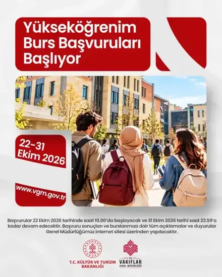 Yükseköğrenim burs başvuruları 22 Ekim'de başlıyor - Detay Görsel 1