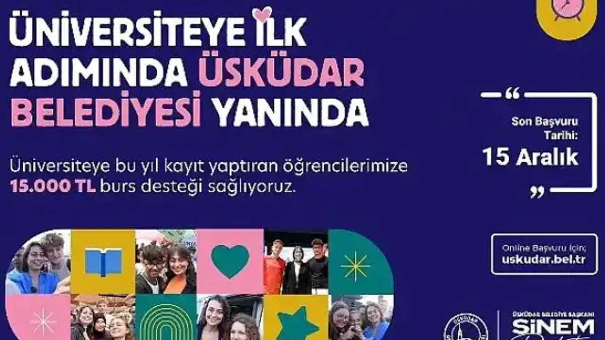 Üsküdar Belediyesi'nden Üniversiteyi Kazananlara 15 Bin Lira Burs Desteği