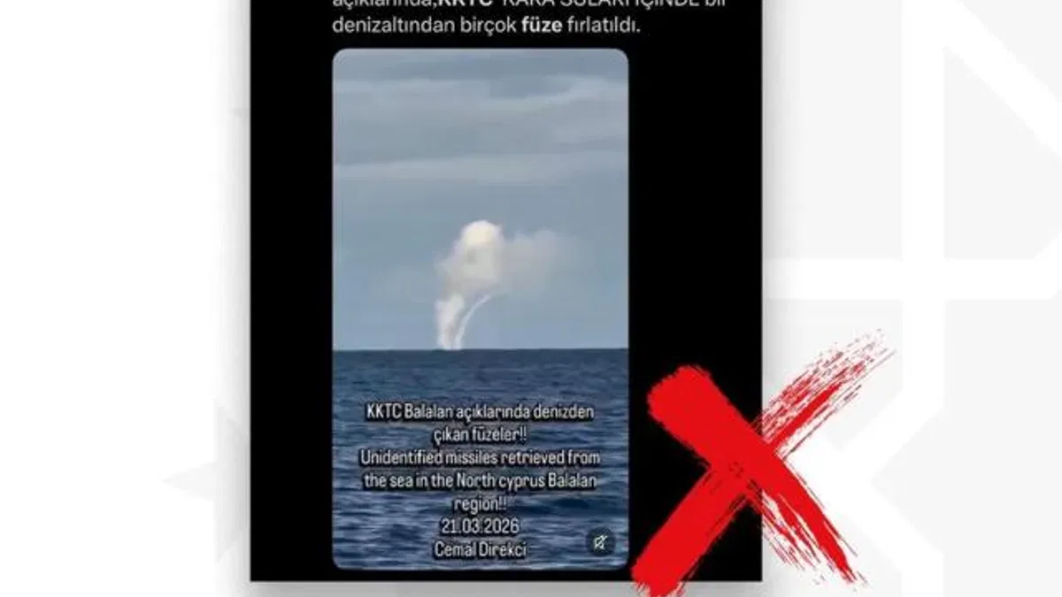 KKTC açıklarında füze' iddiasına yalanlama!