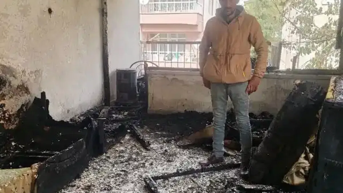 Evi yanan vatandaşa Kayseri Talas'tan yardım eli