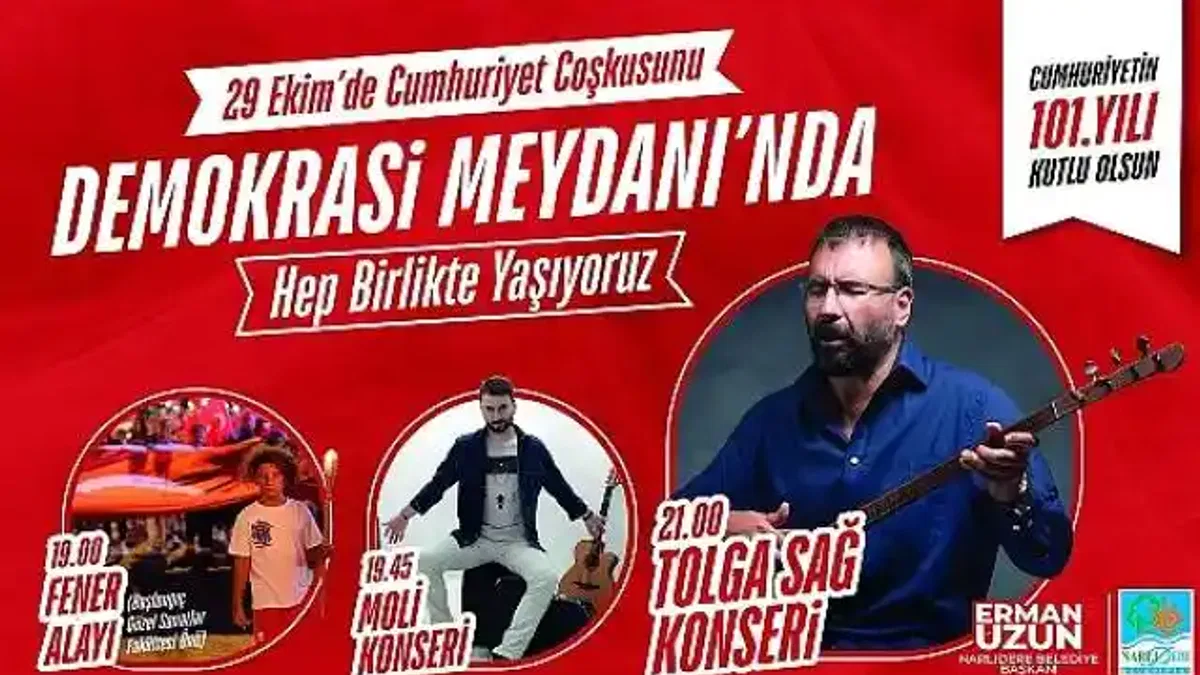 Narlıdere'de Cumhuriyetin 101'inci Yaşı Coşkuyla Kutlanacak