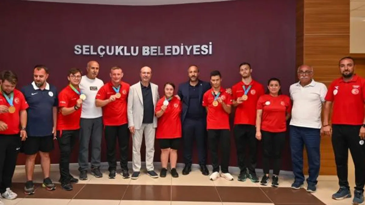 Konya Selçuklu'da özel sporcular ağırlandı