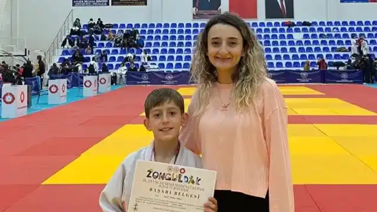 Kütahyalı minik judocudan gururlandıran başarı