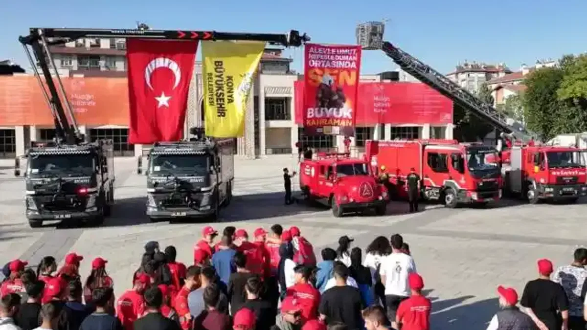 Konya İtfaiyesi'nden farkındalık etkinliği