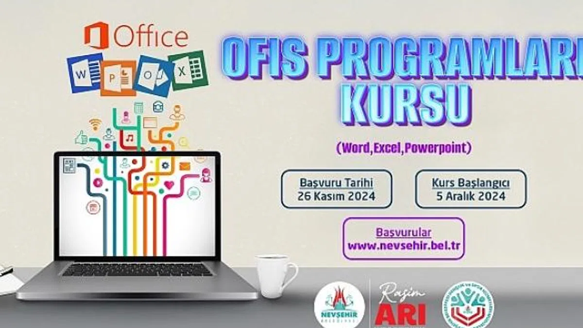 Nevşehir Belediyesi Gençlik ve Spor Hizmetleri Müdürlüğü bünyesinde "Ofis Programları Kullanım Kursu" açılıyor.