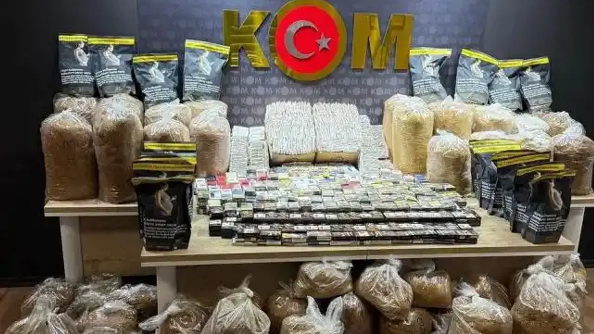 Kahramanmaraş’ta kaçakçılık operasyonu: 1.400 paket sigara ve 280 kilo tütün ele geçirildi