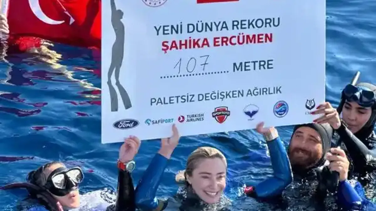 107 metrede paletsiz 'Şahika' rekor!