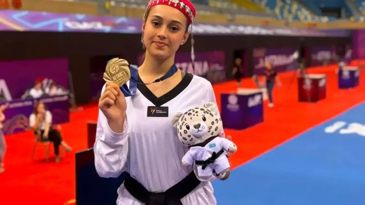 Trabzonlu taekwondocu Aybike Futtu Kazakistan’da altın madalya kazandı