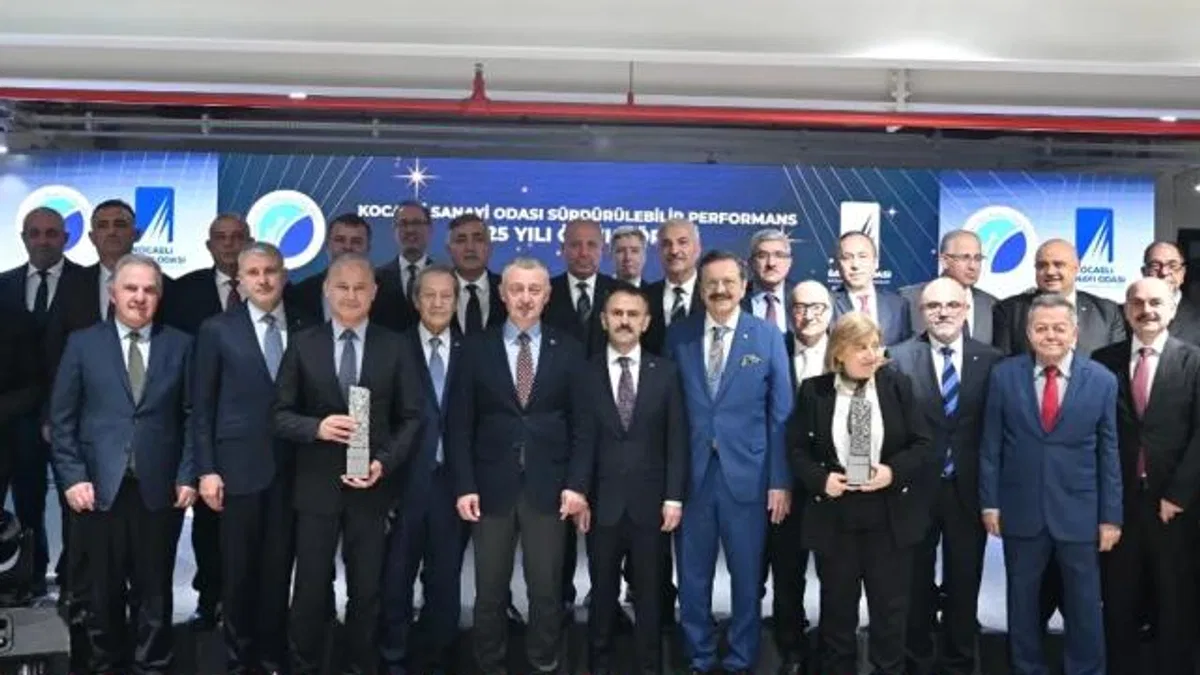 Kocaeli Sanayi Odası'nda Sürdürülebilir Performans Ödülleri sahiplerini buldu