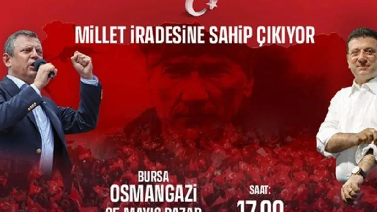 Özgür Özel'in 25 Mayıs'ta durağı Bursa olacak... Millet iradesine Bursa'da sahip çıkıyor