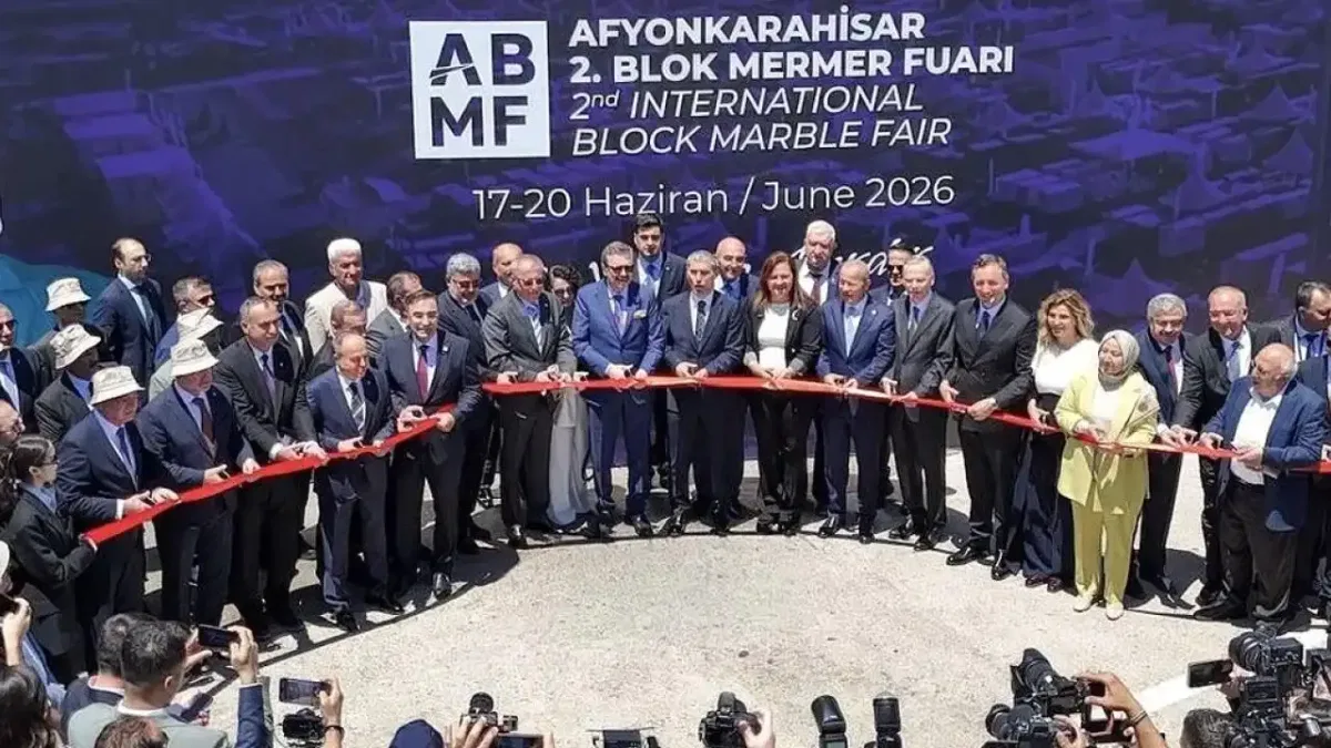 Afyonkarahisar Blok Mermer Fuarı kapılarını açtı... 183 yabancı alıcı Türkiye’de