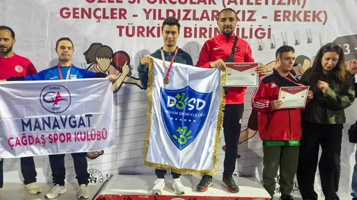 Konya Meram’ın özel sporcularından çifte başarı