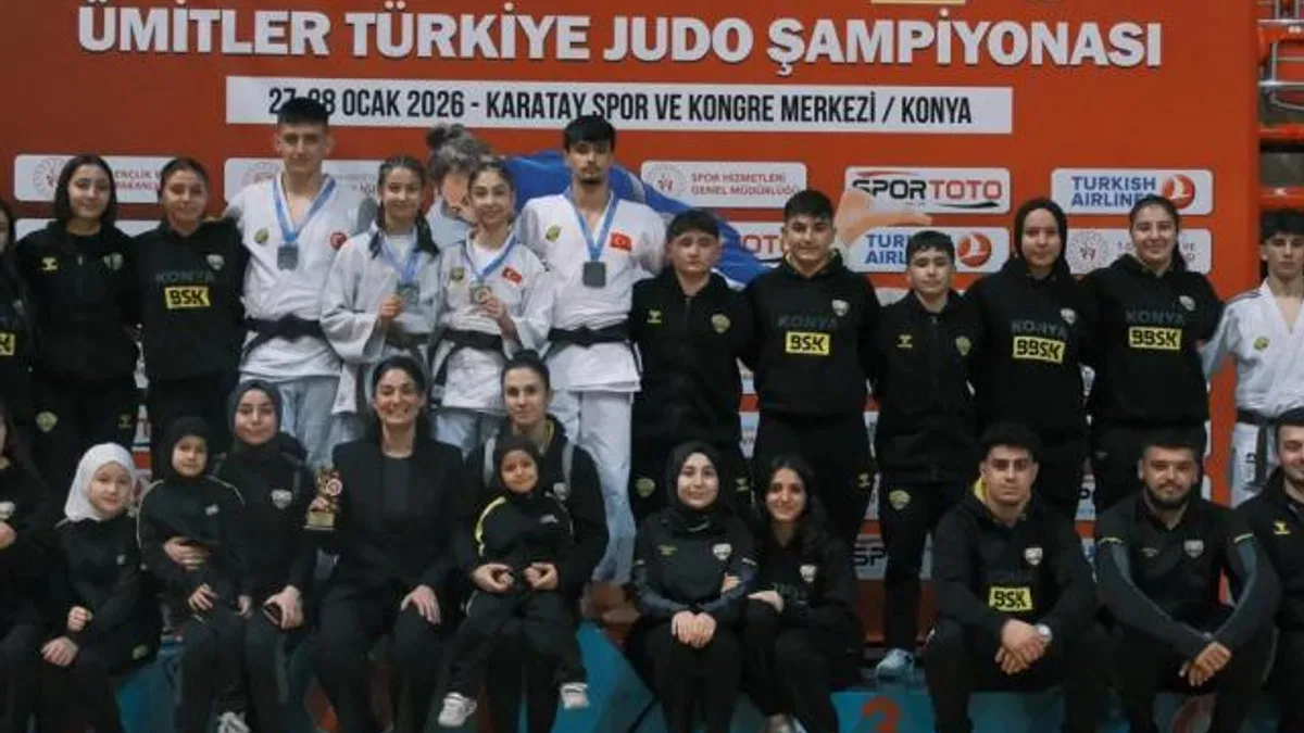 Konya’nın judocuları Türkiye ikinciliğini kazandı