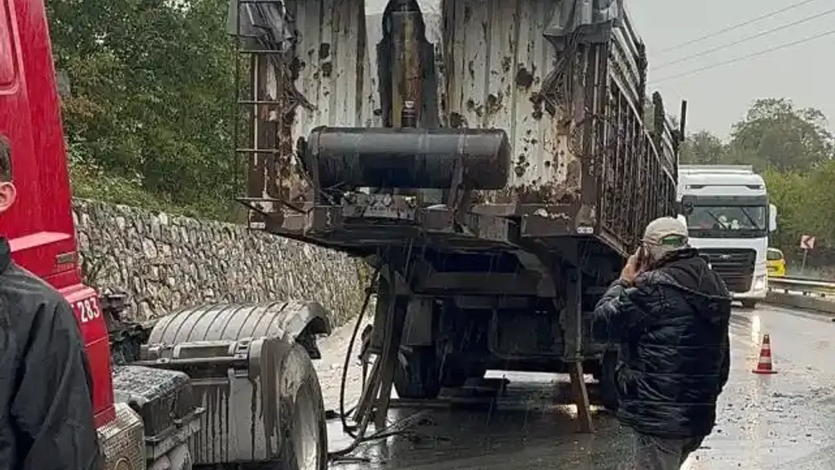 Düzce-Zonguldak bağlantı yolunda kaza!