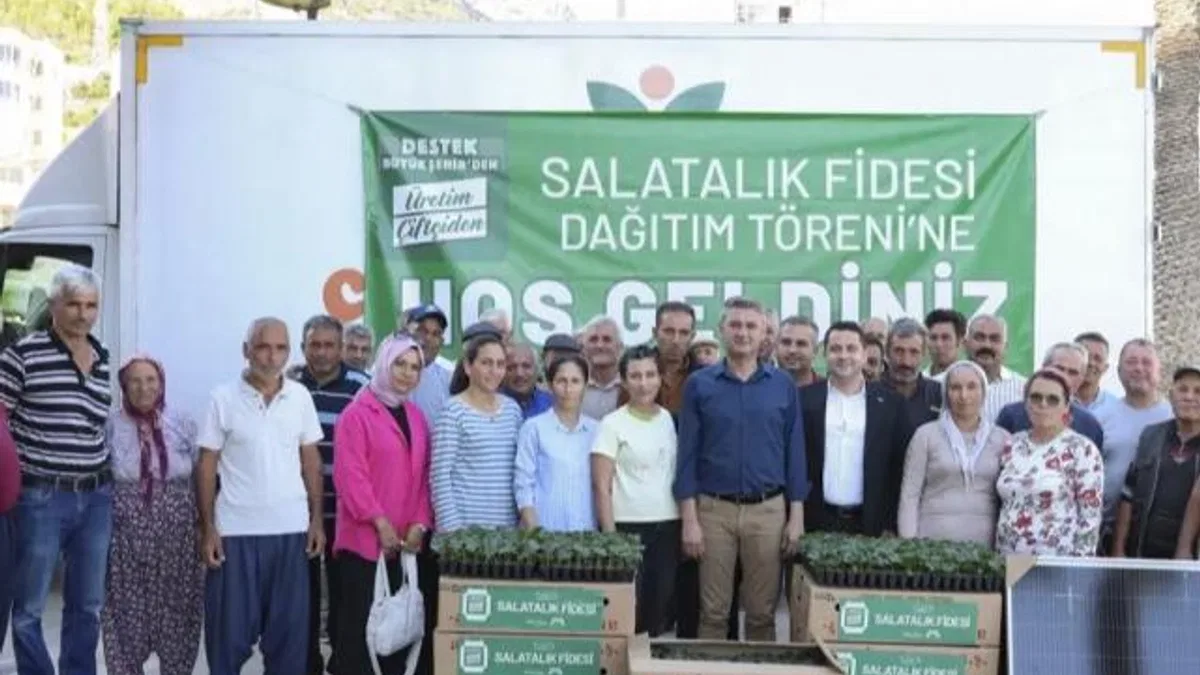 Aydıncık’ta üreticiye Büyükşehir desteği