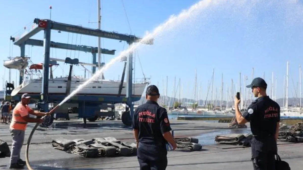 Muğla'daki marinalarda yangın riskine karşı kapsamlı denetim