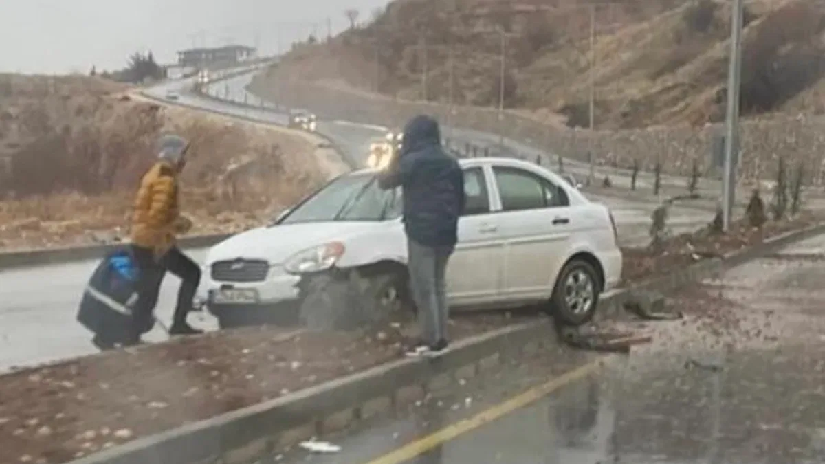 Adıyaman'da yağış kazaya neden oldu