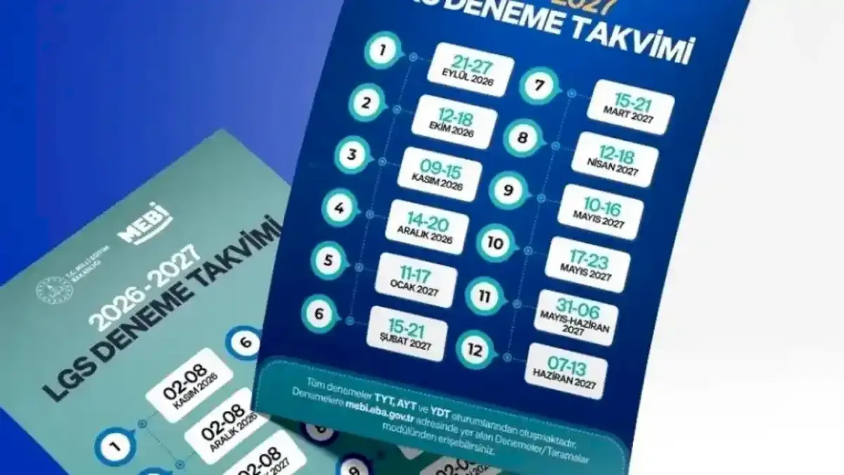MEBİ, 2026‑2027 YKS ve LGS deneme takvimini açıkladı
