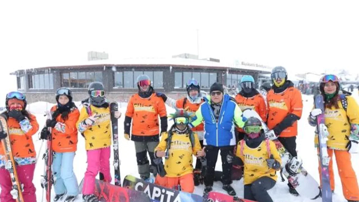 Kayseri Büyükşehir'den kayak okulu hizmeti