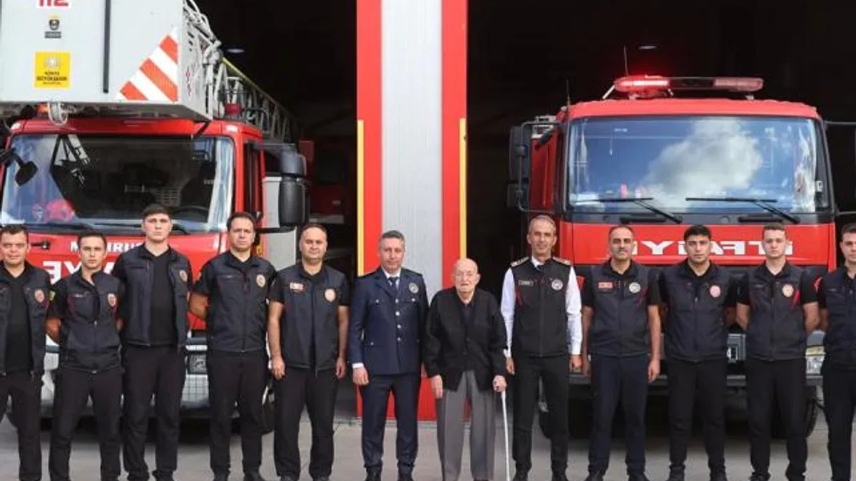 92 yaşındaki eski İtfaiye Müdürü Konya’ya vefa ziyaretinde bulundu