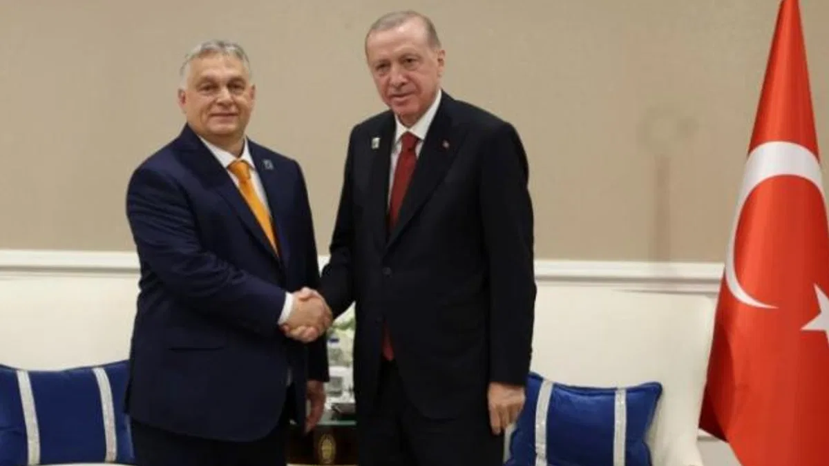 Erdoğan, zirvede Macaristan'la görüştü