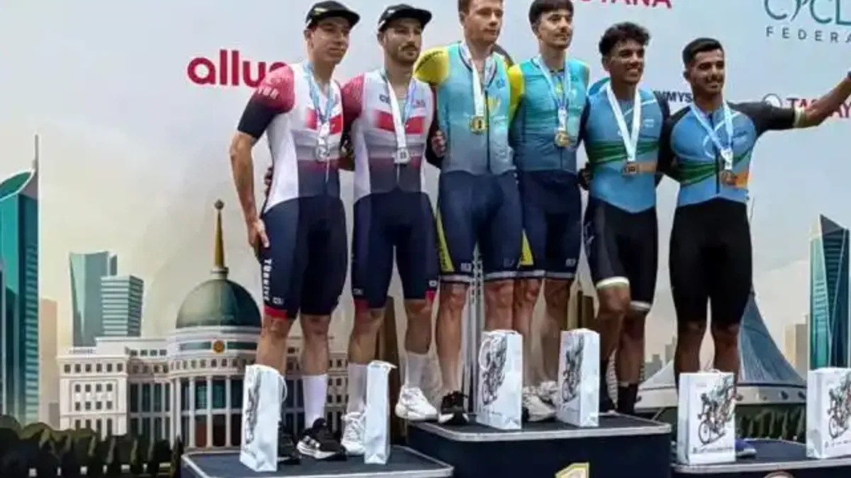 Astana’da pist bisikleti yarışlarında millilerin altın ve gümüş madalya gururu