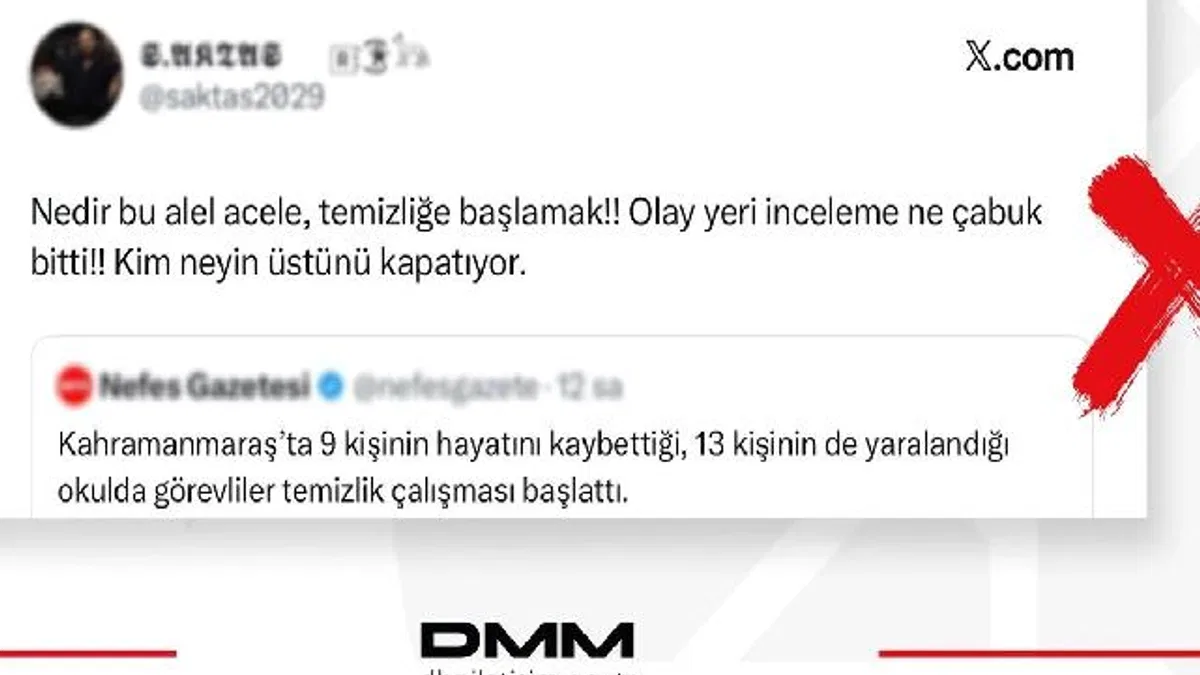 Kahramanmaraş'ta 'deliller karartıldı' iddialarına yalanlama