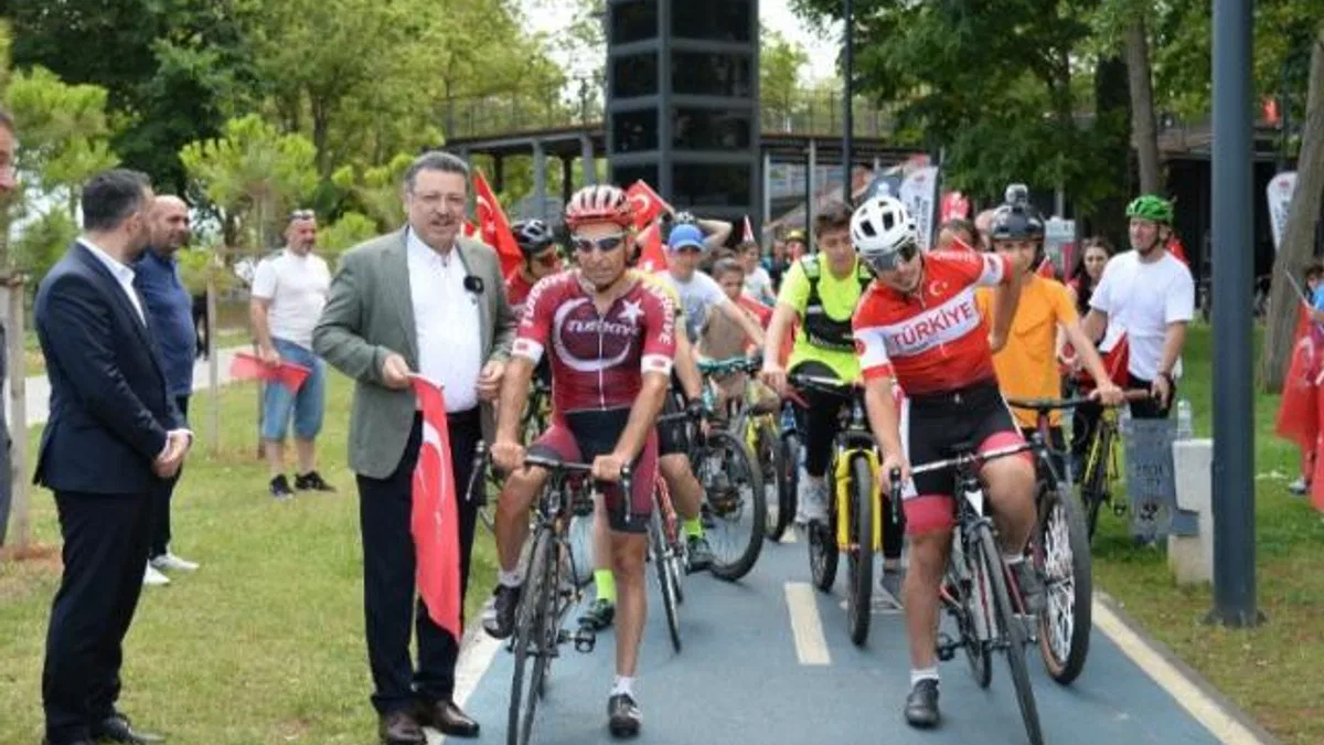 Trabzon'da pedallar kahramanlar için çevrildi