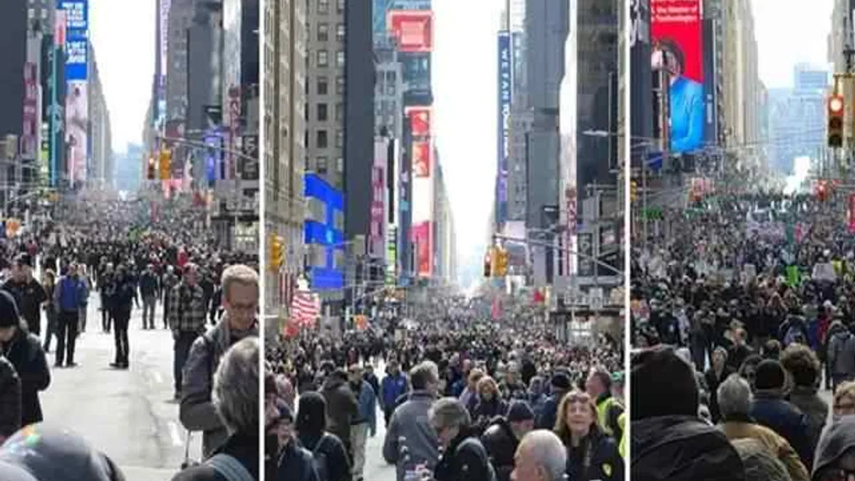 New York'ta protesto dalgası... 'Savaşa, Krala ve ICE'a hayır' yürüyüşü
