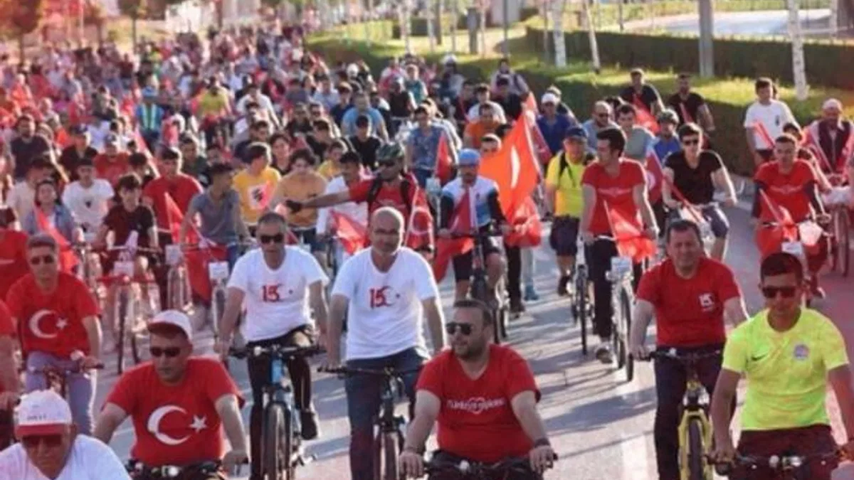 Kayseri'de 15 Temmuz’a özel bisiklet turu