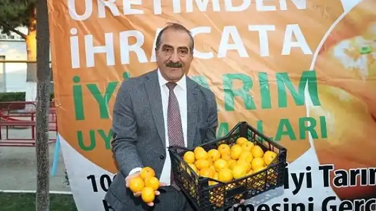 Satsuma mandalina yüklü TIR'lar ihracata yolcu edildi