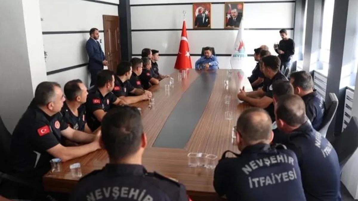 Nevşehir itfaiyesinden Başkan Arı'ya ziyaret