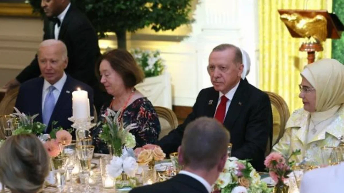Cumhurbaşkanı Erdoğan,  Biden’ın resmi yemeğinde